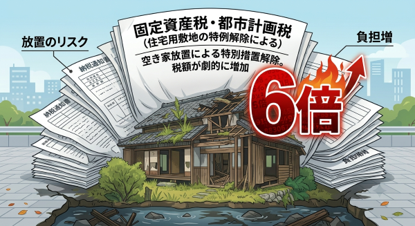 管理不全空家等で固定資産税が最大6倍に