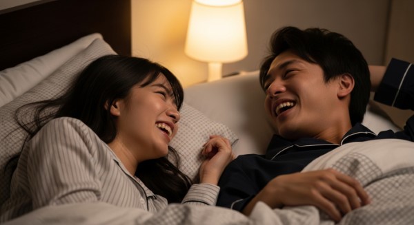 性病にかかってないことがわかって安心のカップル